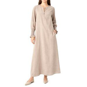 COS Smocked Cuff Modal Blend Maxi Dress